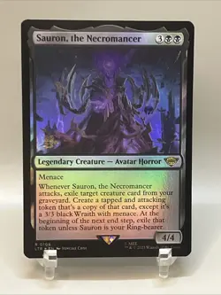 Magic The Gathering Sauron, the Necromancer Prerelease Cards Foil Lotr - Image 4