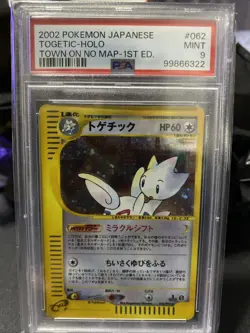 Pokemon Togetic 1st Edition PSA 9 the Town On No Map Card 62/92 - Image 1