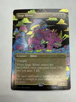 Siege Rhino Secret Lair MTG Magic the Gathering Card NM Condition FOIL - Image 1