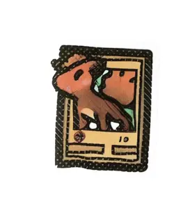 Pokemon Derpy Fan Art Mini Card Sticker 1.25" Vulpix - Image 1
