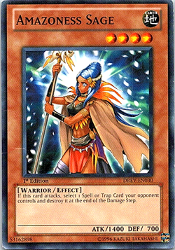 Amazoness Sage DREV-EN030 Yu-Gi-Oh! Card Light Play 1st Edition - Image 1