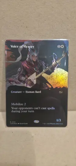 Voice of Victory (Borderless) Tarkir: Dragonstorm Foil - Near Mint/Never Played - Image 3