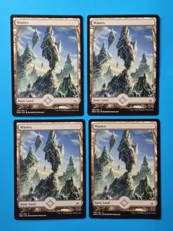 MTG 4x Wastes (184) NM Oath of the Gatewatch Full Art Basic Land Magic Playset - Image 1