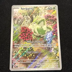 Pokemon TCG Sprigatito 196/193 Sv02: Paldea Evolved Full Art Nintendo 2023 NM - Image 1