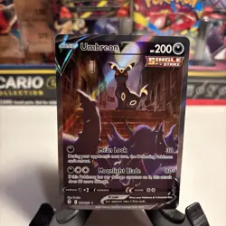 2021 Pokemon Sword & Shield Evolving Skies Umbreon V Alt Art #189/203 MINT - Image 1
