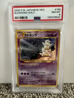 2000 Pokemon Japanese Neo Slowking Holo #199 PSA 8 NM-MT - Image 1