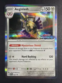 Aegislash 060 STAFF - Pokemon TCG Pre Release Promo Paradox Rift NM - Image 1