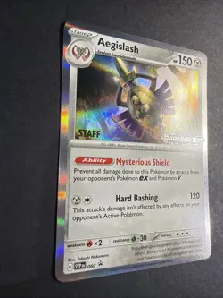 Aegislash 060 STAFF - Pokemon TCG Pre Release Promo Paradox Rift NM - Image 2