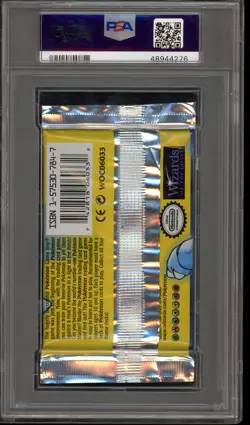 Pokemon Base Set Shadowless Blastoise Art Authentic Sealed Booster Pack PSA 10 - Image 2