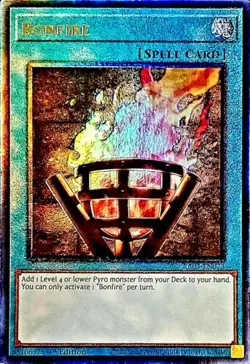 Yugioh! Bonfire - RA03-EN073 - Prismatic Ultimate Rare - 1st Edition Near Mint - Image 1