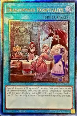 Yugioh! Dragonmaid Hospitality - RA03-EN068 - Prismatic Ultimate Rare 1st Ed NM - Image 1