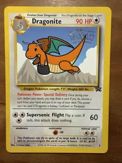 Pokemon TCG Dragonite #5 Black Star Promo WB the First Movie Stamped Card - Image 1