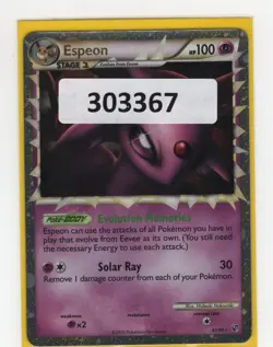 (303367) ESPEON PRIME 81/90 Ultra Rare Holo HGSS Undaunted Pokemon Card - NEW - Image 1