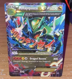 M Rayquaza EX 61/108 Roaring Skies Holo Rare TCG Pokemon Card Mega Ex 2015 - Image 1