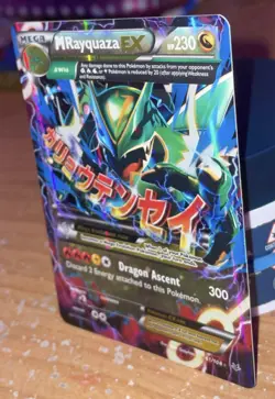 M Rayquaza EX 61/108 Roaring Skies Holo Rare TCG Pokemon Card Mega Ex 2015 - Image 2