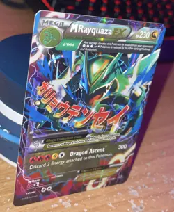 M Rayquaza EX 61/108 Roaring Skies Holo Rare TCG Pokemon Card Mega Ex 2015 - Image 3