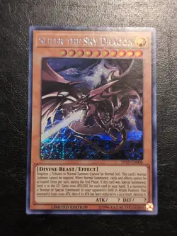 Yu-Gi-Oh! PRISMATIC SECRET RARE CARD SLIFER THE SKY DRAGON TN19-EN008 NM - Image 1
