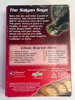 Funimation DRAGONBALL Z COLLECTIBLE CARD GAME SAIYAN SAGA SERIES VILLAIN STARTER - Image 2