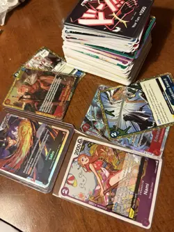 One Piece tcg Card Game 100 Cards Collection Mixed Lot w/Sabo PRB02-014 See Pics - Image 1