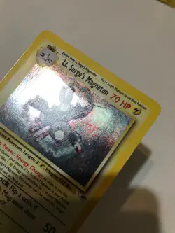 (Unlimited) Pokemon LT. SURGE'S MAGNETON Card GYM HEROES Set 8/132 Holo HP - Image 2