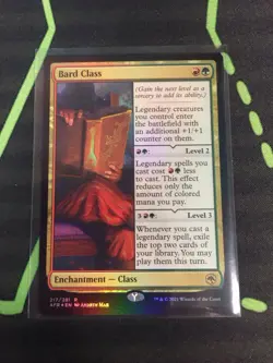 MTG Magic The Gathering Bard Class Foil AFR Rare Enchantment DnD Commander - Image 1