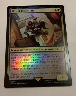 Basim Ibn Ishaq NM Foil Assassin's Creed MTG Magic The Gathering - Image 1