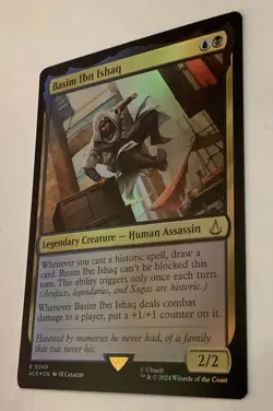 Basim Ibn Ishaq NM Foil Assassin's Creed MTG Magic The Gathering - Image 2