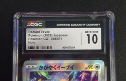 2022 POKEMON Radiant Eevee 55/071 Japanese Pokemon GO Holo CGC GEM MINT 10 - Image 2