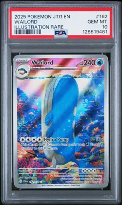 Pokemon Journey Together Wailord 162/159 PSA 10 Gem Mint Illustration Rare - Image 3