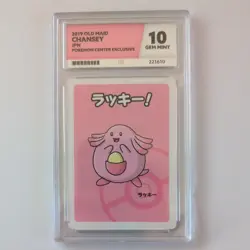 Chansey 2019 Old Maid Japanese Pokemon Center Exclusive Graded ACE GEM MINT 10 - Image 1