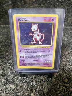 Pokemon TCG Mewtwo 10/102 1999 Base Set Holo Unlimited Rare LP - Image 1