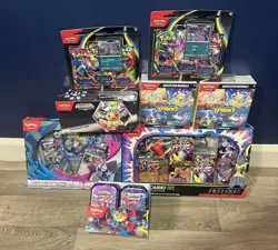 Sealed Pokemon Lot Mixed Sets Phantasmal Flames Mega Evolution Prismatic Surging - Image 1