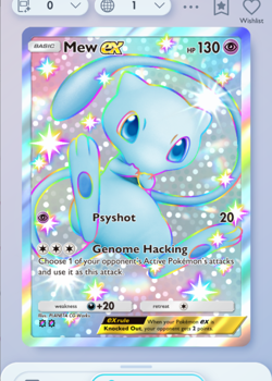 Mew EX Shiny 2?, Pokemon TCG Pocket, Secluded Springs, English - Image 1