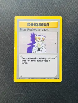 Carte Pokemon Faux Professeur Chen 73/102 RARE Ed2 Set De Base Edition 2 Wizards - Image 1