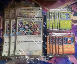 Pokemon Horizons Terapagos & Friends, Fuecoco & Sprigatito Promo Sealed Set X 6 - Image 1