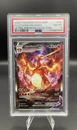 Pokemon Charizard VMAX SWSH261 Black Star Promo Ultra Rare PSA 8 NM-MT - Image 1