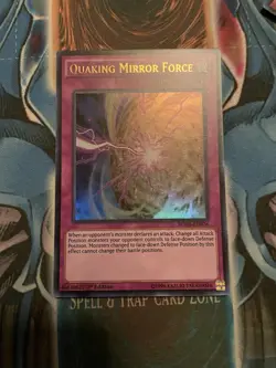 Yu-Gi-Oh! Quaking Mirror Force BOSH-EN076 1st Edition Ultra Rare - Near Mint - Image 1