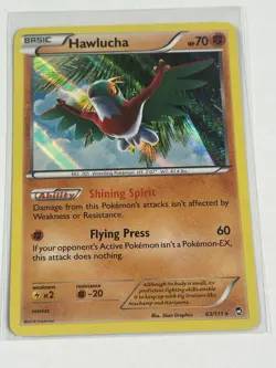 Hawlucha 63/111 - Pokemon XY Furious Fists Holo Rare Card - Image 1