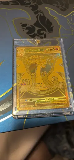 Mega Charizard X Ex 130/094 Phantasmal Flames Hyper Rare Gold Pokemon Card NM - Image 1