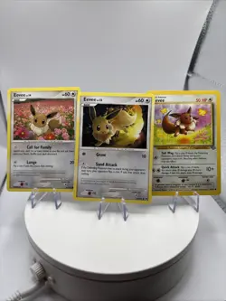 Pokemon eevee 51/64, 62/100, 63/100. 3 Card Lot. LP - Image 1