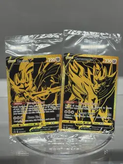 Zacian V & Zamazenta V Sword & Shield Promo Pokemon Cards SWSH076 077 SEALED NM - Image 1