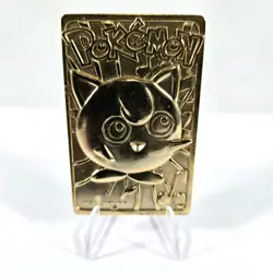 JIGGLYPUFF 23K GOLD PLATED LIMITED EDITION POKEMON CARD 1999 BURGER KING - Image 1