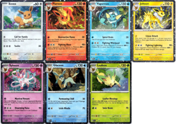 Pokemon Eevee Eeveelutions 7 Card Promo Set Cosmos Holo SVP Obsidian Flames - Image 1