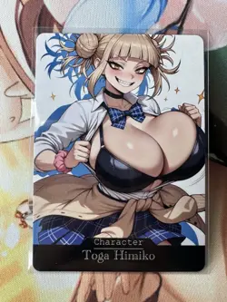 Toga Himiko My Hero Academia Goddess Story Waifu Anime Custom Card - Image 1