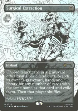 MTG Surgical Extraction (2022) *Rainbow Foil* B&W Secret Lair: Venom MT/NM - Image 1
