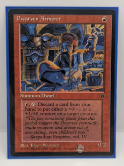 MTG Dwarven Armorer Fallen Empires Regular Rare LP - Image 1