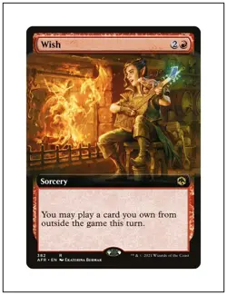 1x Wish, Adventures in Forgotten Realms Extended Art, Magic the Gathering MTG NM - Image 1