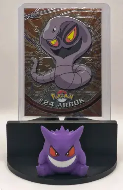 2000 Pokemon Topps Chrome Series 1 Arbok Base Holo #24 NM - Image 1