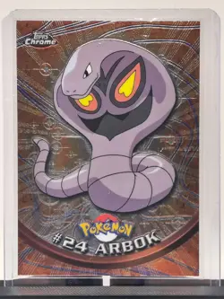 2000 Pokemon Topps Chrome Series 1 Arbok Base Holo #24 NM - Image 2