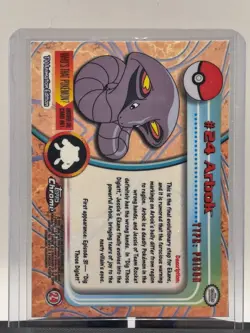 2000 Pokemon Topps Chrome Series 1 Arbok Base Holo #24 NM - Image 4